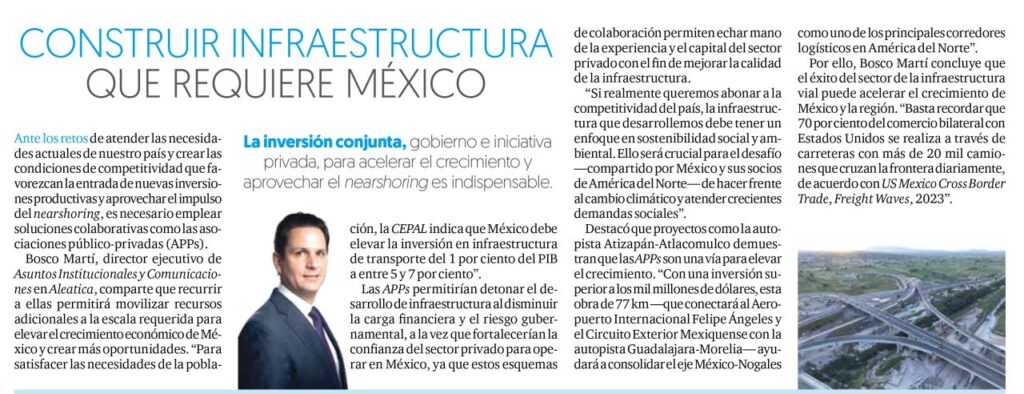 Construir la infraestructura que México requiere