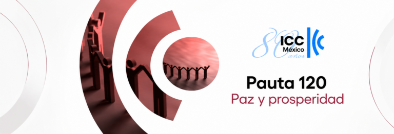Banner conmemorativo ICC Mexico Paz y prosperidad